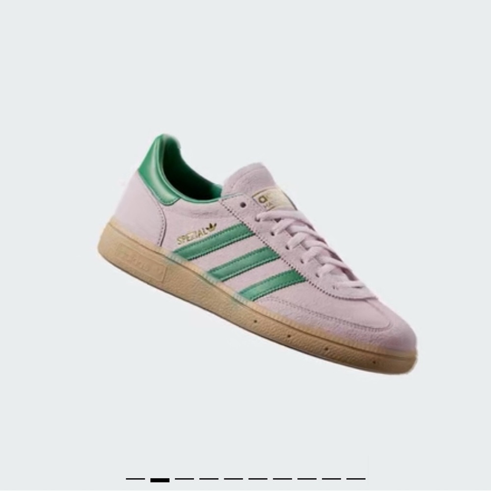 Adidas Handball Spezial Pink and Green Trainers - Picture 2 of 9